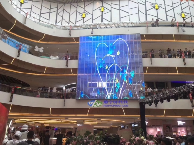 购物广场透明LED透明屏