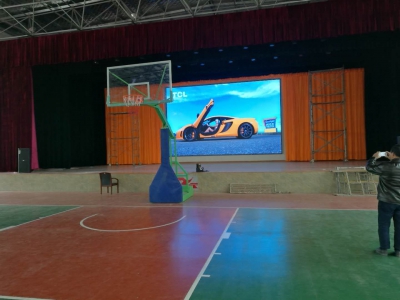 益阳市第一职业中学室内篮球场p4全彩LED屏